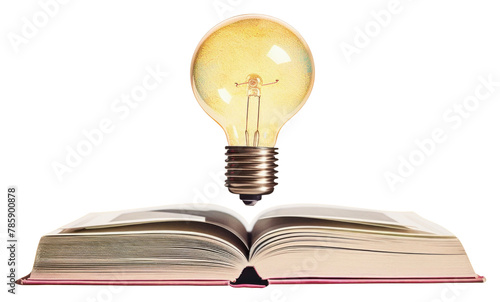 PNG Collage of a book with light bulb publication creativity lightbulb