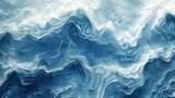 Abstract Blue Wavy Texture