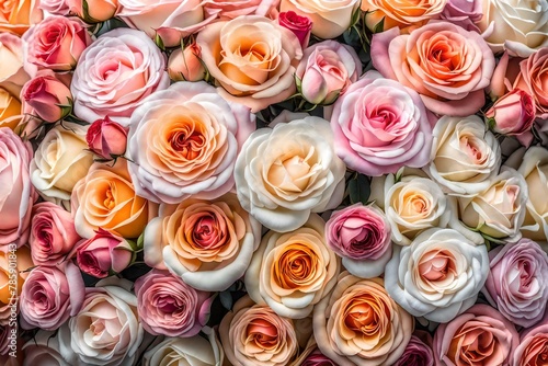 The bouquet is a burst of pastel colors  each petal unfolding in delicate beauty