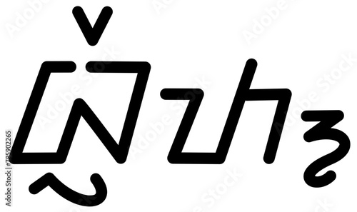 Illustration vector graphic of the name Bret, sundanese script, unique font. Great for printing on your personal items