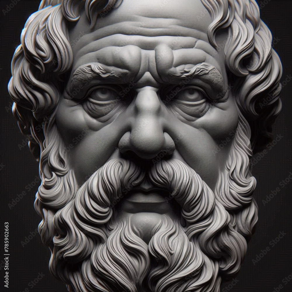 3D rendered illustration of the sculpture of Aristotle. The Greek philosopher. Aristotle is a central figure in the history of Ancient Greek philosophy. 3D rendered illustration of the sculpture of Aristotle. The Greek philosopher. Aristotle is a central figure in the history of Ancient Greek philosophy.