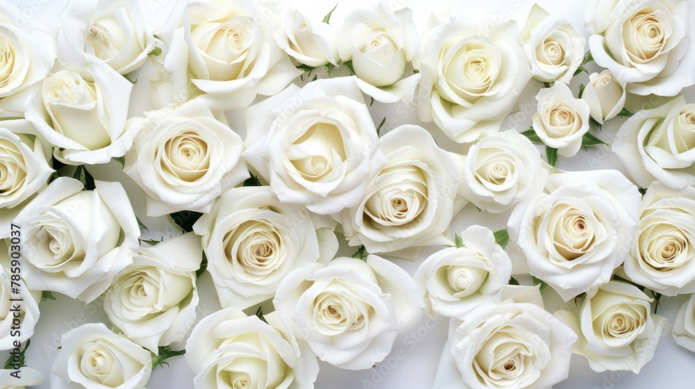 isolated close-up of a huge bouquet of white roses isolated close-up of a huge bouquet of white roses