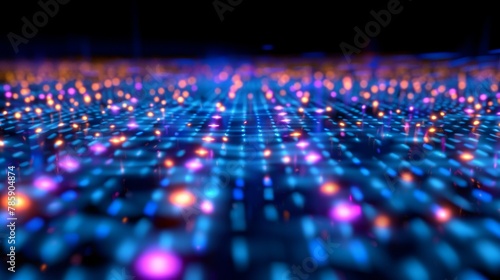 Hi Tech Network Connection Grid futuristic abstract background