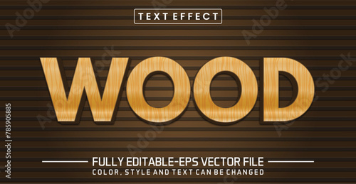 Wood font Text effect editable
