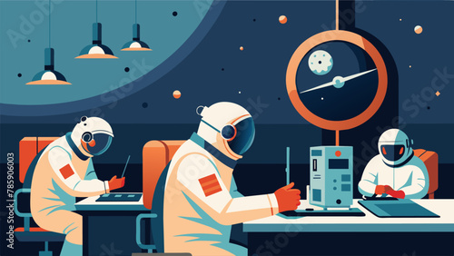 Working against the clock astronauts use stateoftheart technology to study the effects of extreme temperatures on various materials in the