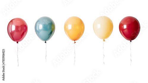 colorful balloons isolated on white background