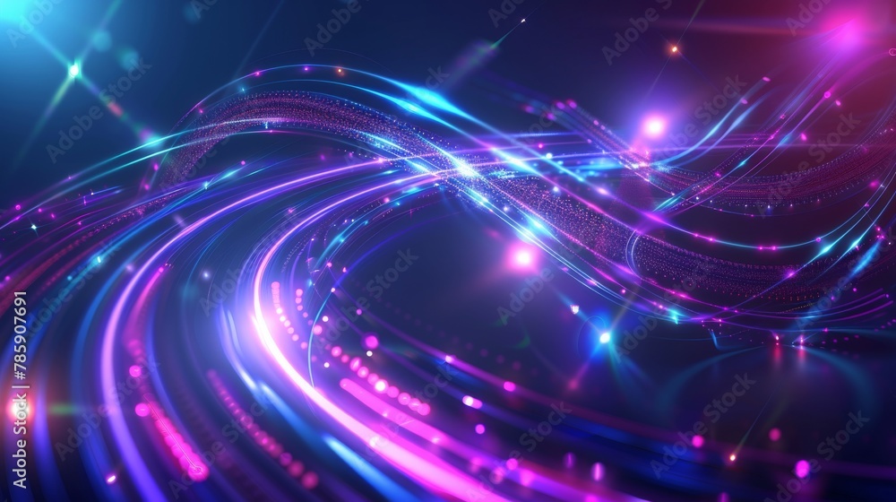 Naklejka premium glowing Neon Color Futuristic abstract Background