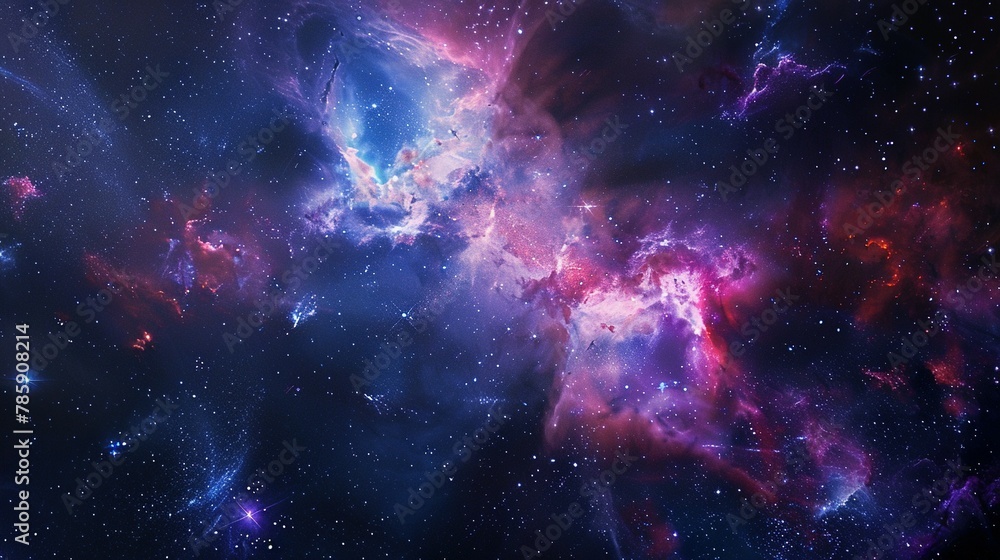 Fototapeta premium Galaxy with nebula and stars in space. Outer space background. Galaxy background