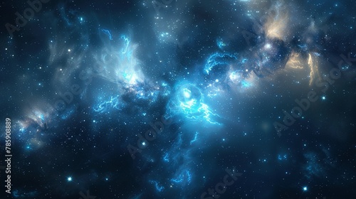 Galaxy with nebula and stars in space. Outer space background. Galaxy background