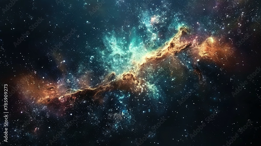 Fototapeta premium Galaxy with nebula and stars in space. Outer space background. Galaxy background