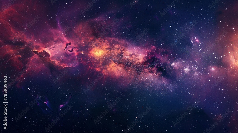 Fototapeta premium Galaxy with nebula and stars in space. Outer space background. Galaxy background