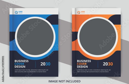 Business annual report cover page design templates