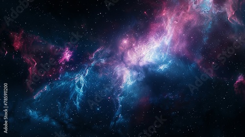 Galaxy with nebula and stars in space. Outer space background. Galaxy background