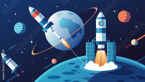 The successful launch and deployment of a network of communication satellites connecting Earth and the moon for seamless data transmission.