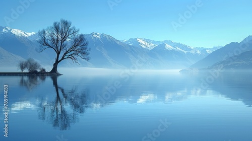 Aesthetic image of Lake Wanaka, evoking a sense of calm and tranquility.