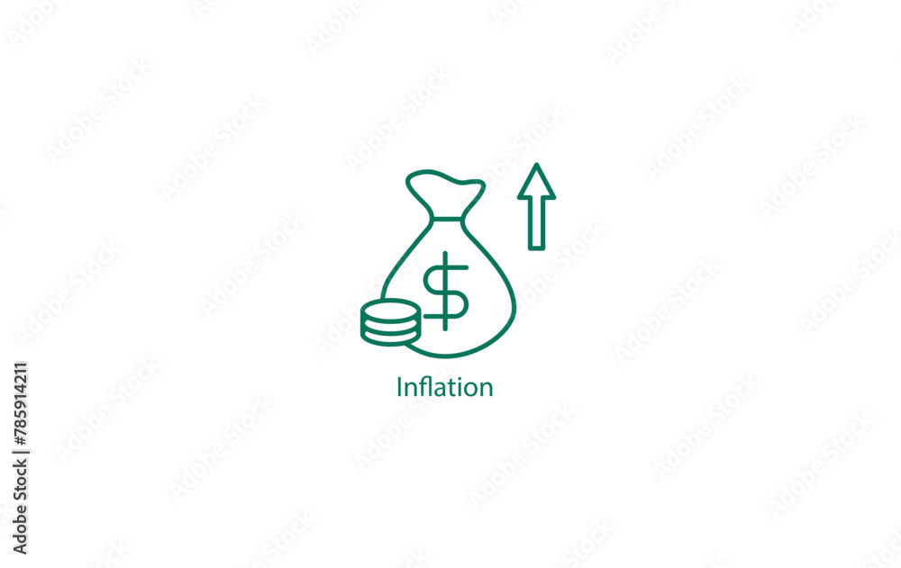 inflation icon vector illustration  - obrazy, fototapety, plakaty 