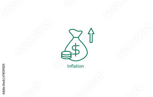 inflation icon vector illustration 