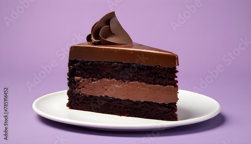 Strawberry chocolate cake. Dessert. tone on tone background. 