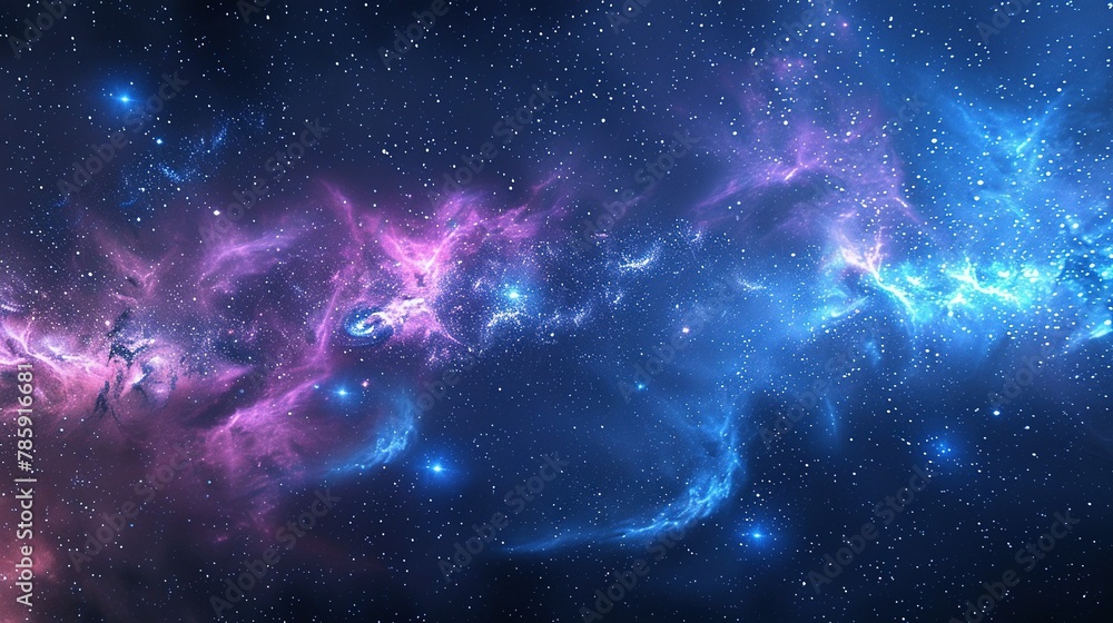 Galaxy with nebula and stars in space. Outer space background. Galaxy background