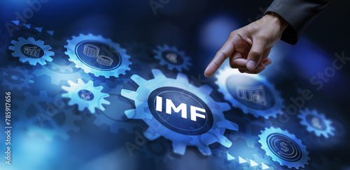 IMF. Finance Banking concept. International Monetary Fund. Cooperation in the monetary and financial sphere photo