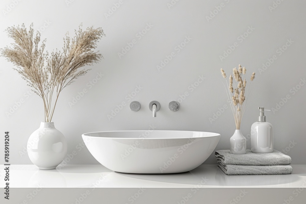 Bathroom Wall Mockup created with Generative AI Bathroom Wall Mockup created with Generative AI