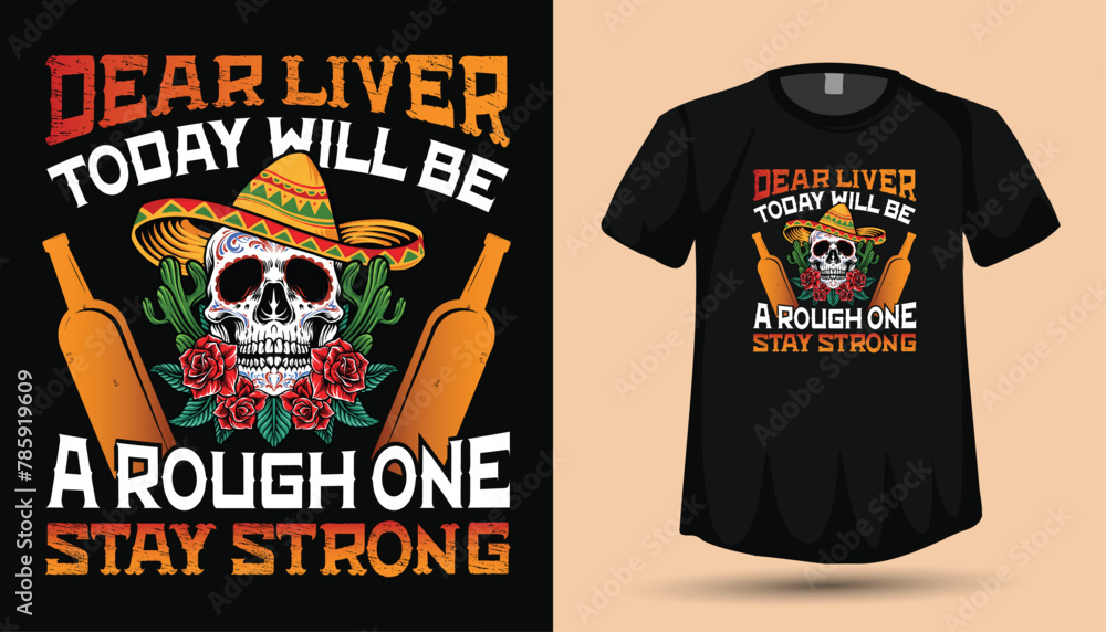 Fototapeta premium Cinco de mayo t-shirt design vector
