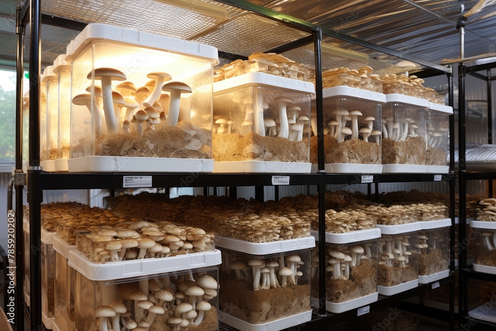 Mushroom Cultivation: Specialized containers for growing edible mushrooms.