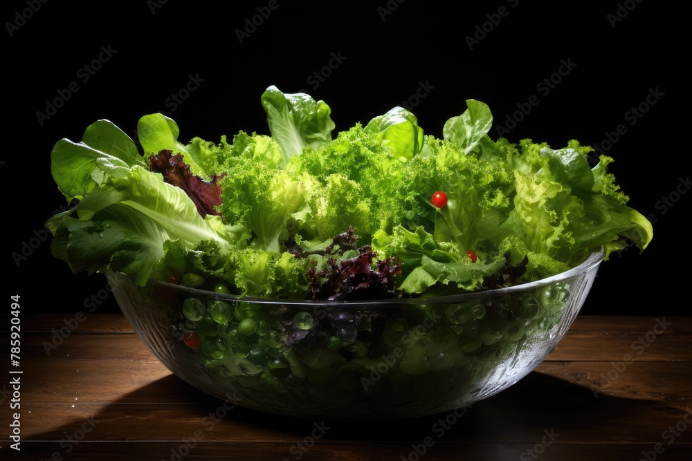 Harvested Salad Bowl: A floating bowl filled with a variety of harvested salad ingredients. Harvested Salad Bowl: A floating bowl filled with a variety of harvested salad ingredients.
