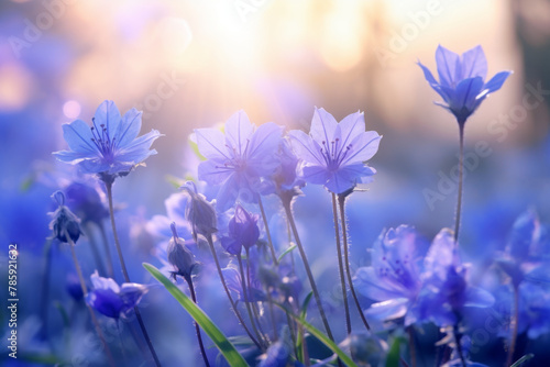 Little blue flowers close-up