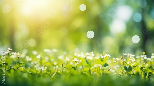 Spring grass close-up