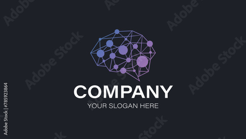 Brain tech logo design