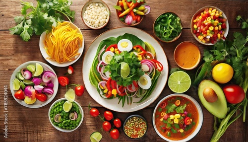 salad with vegetables wallpaper texted Collaborating with chefs restaurants and food producers to innovate and diversify plant based menus showcasing culinary creativity and flavor rich vegetarian 