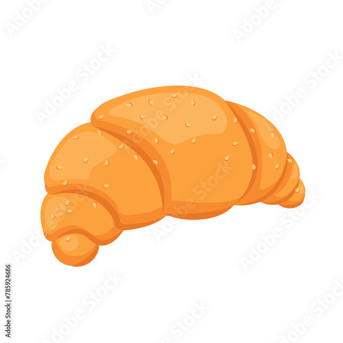 Bakery food croissant cartoon vector isolated illustration © Phoebe Yu
