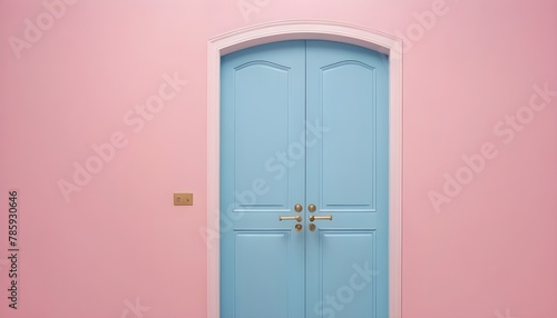 A door on a tone on tone background. 