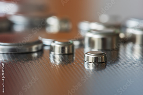 Flat lithium round button cell batteries