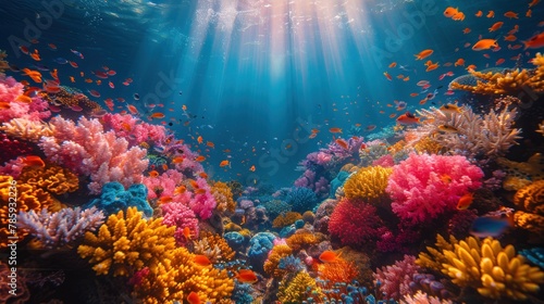Vibrant Underwater Photography Unveiling the Beauty of a Coral Reef © Super Shanoom