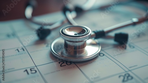A calendar marked with regular doctor's appointments, emphasizing the importance of preventive checkups.