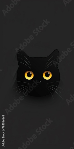 black cute cat wallpaper mobile. wallpaper minimalist