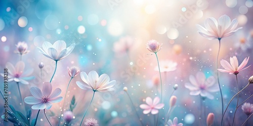 dreamy abstract background  flowers in delicate pastel hues