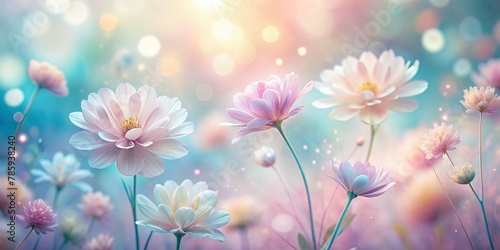 dreamy abstract background, flowers in delicate pastel hues © Pat Bel