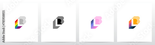 Spectrum Prism Color Letter Initial Logo Design B