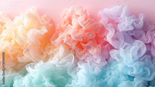 A soft pastel-colored abstract background that resembles fluffy cotton candy