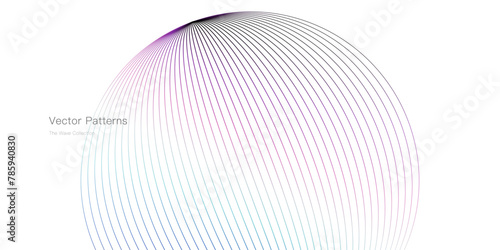 曲線のグラデーション抽象背景デザイン
