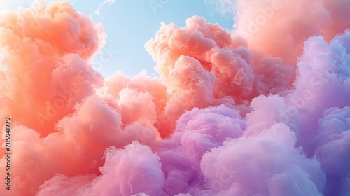 An artistic abstract background resembling fluffy cotton candy © MAY
