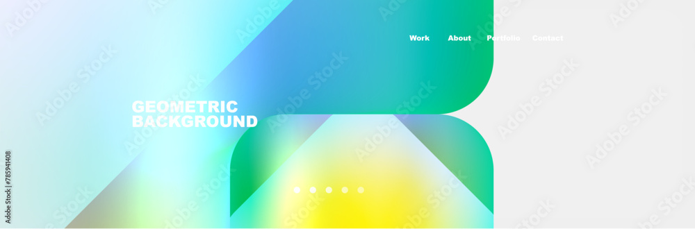 A vivid combination of green and yellow geometric shapes in a blurred image on a white background, resembling a vibrant and dynamic design A vivid combination of green and yellow geometric shapes in a blurred image on a white background, resembling a vibrant and dynamic design