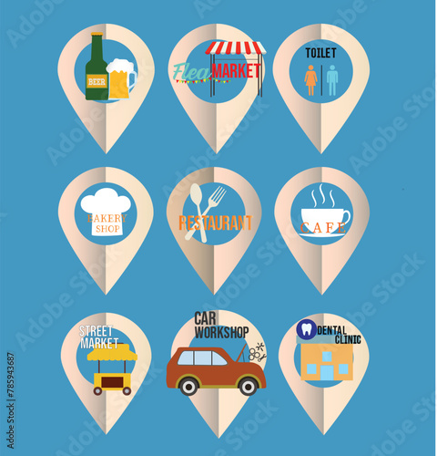 Free Download map pin point location icon, store, shop, commerce icon - GFXLoad
