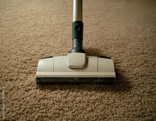 View of vacuum cleaner on rug