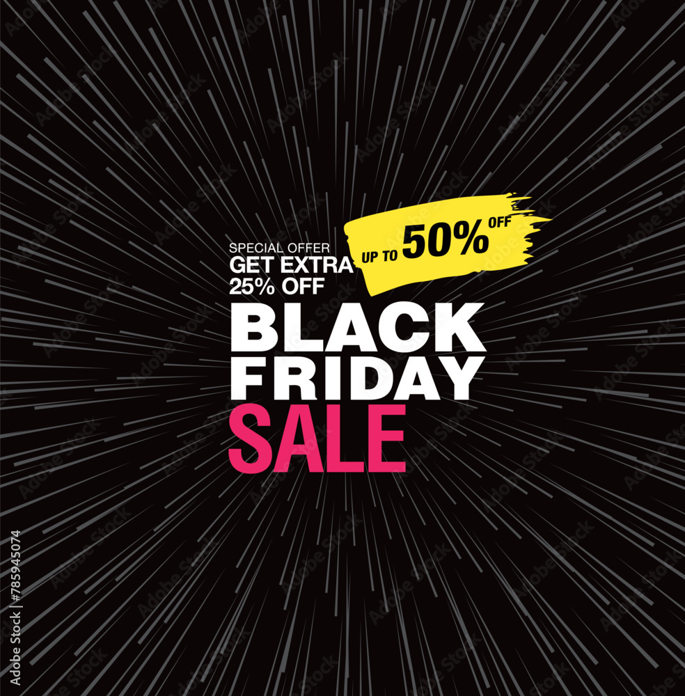 Black friday sale banner layout design