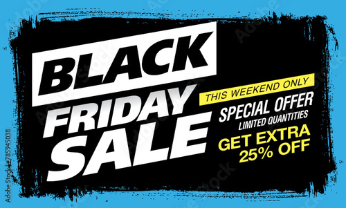 Black friday sale banner layout design