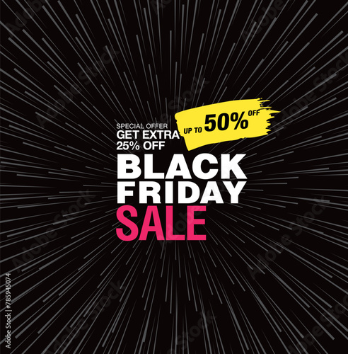 Black friday sale banner layout design